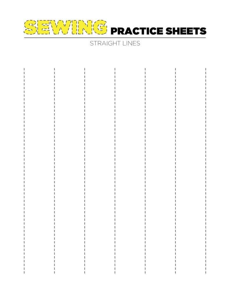 Printable Sewing Practice Sheets Beginner Sewing Projects
