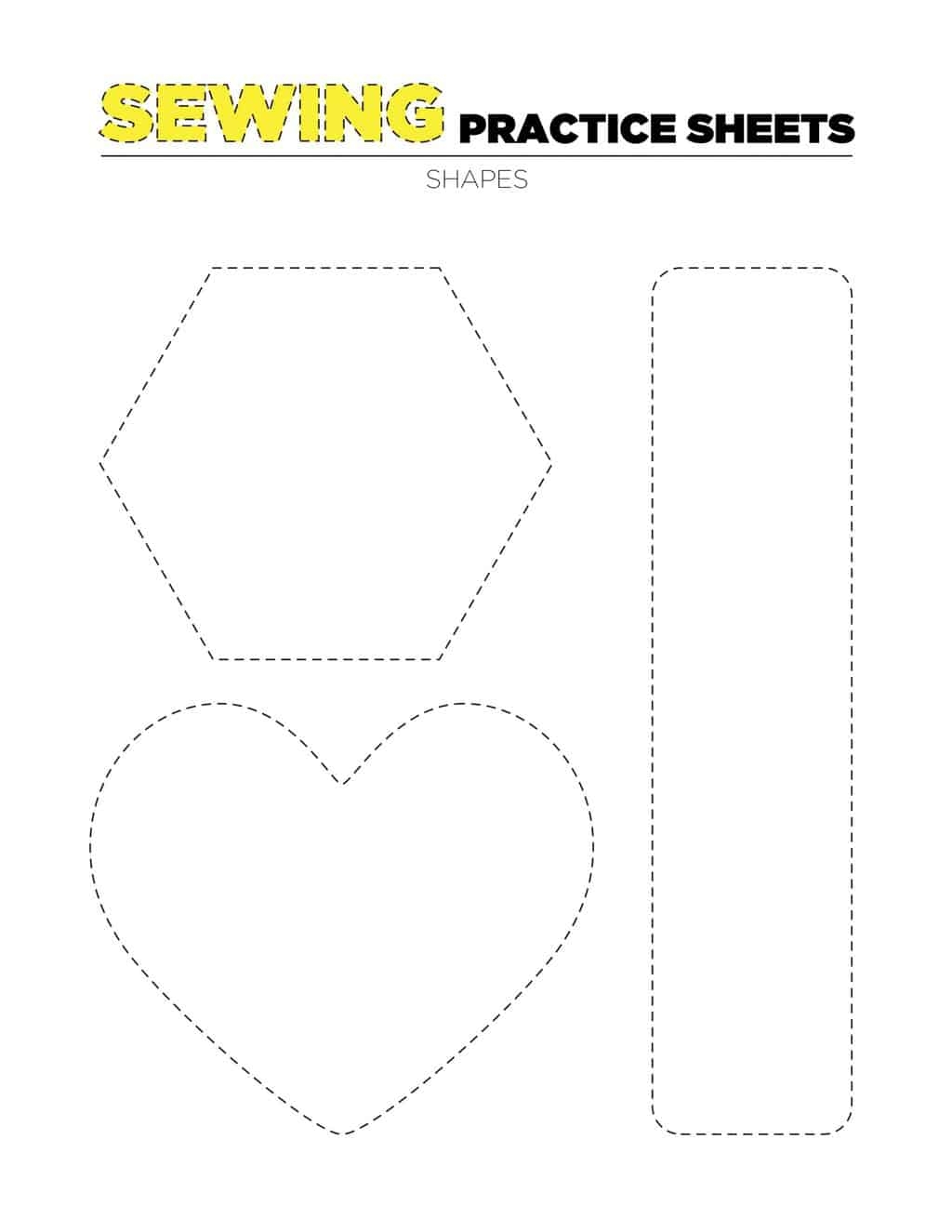 Printable Sewing Practice Sheets Beginner Sewing Projects