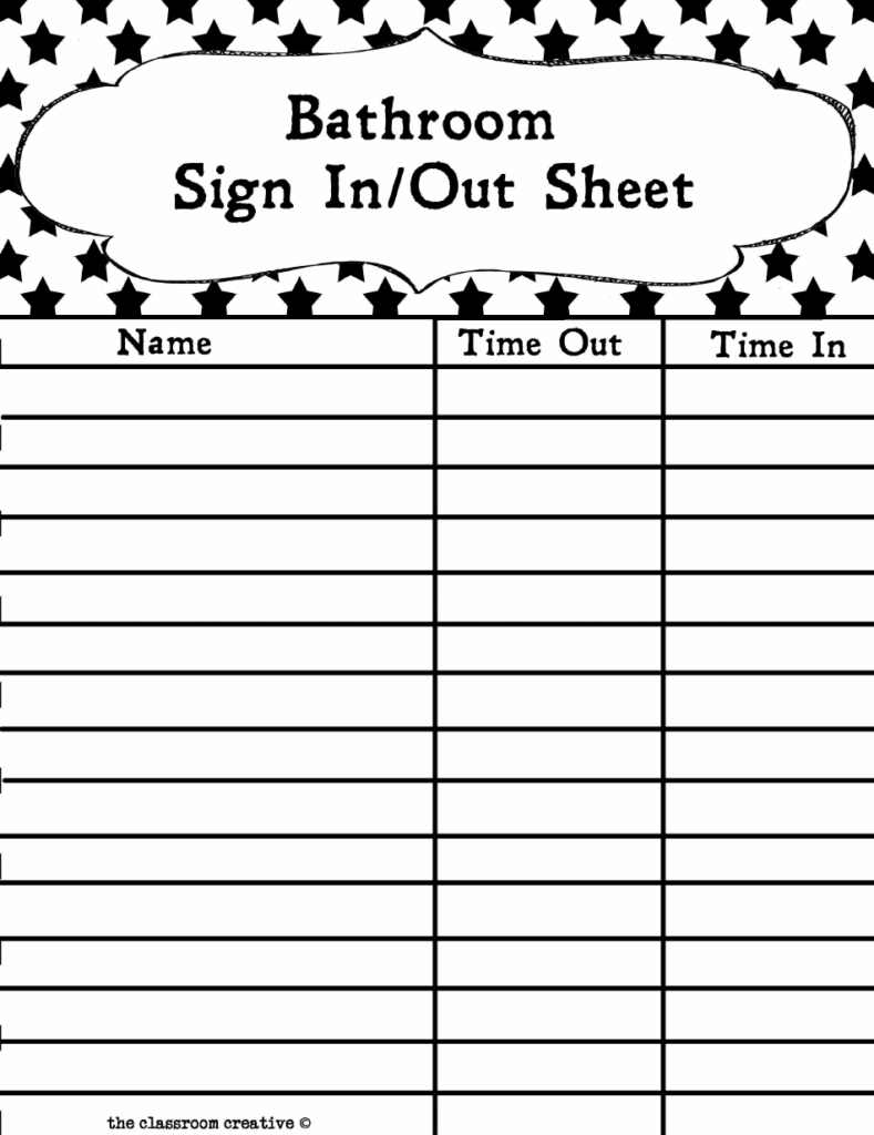 Printable Sign Out Sheet Vrogue co