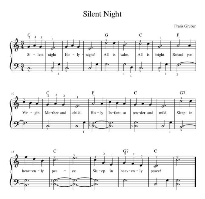 Printable Silent Night Sheet Music My XXX Hot Girl