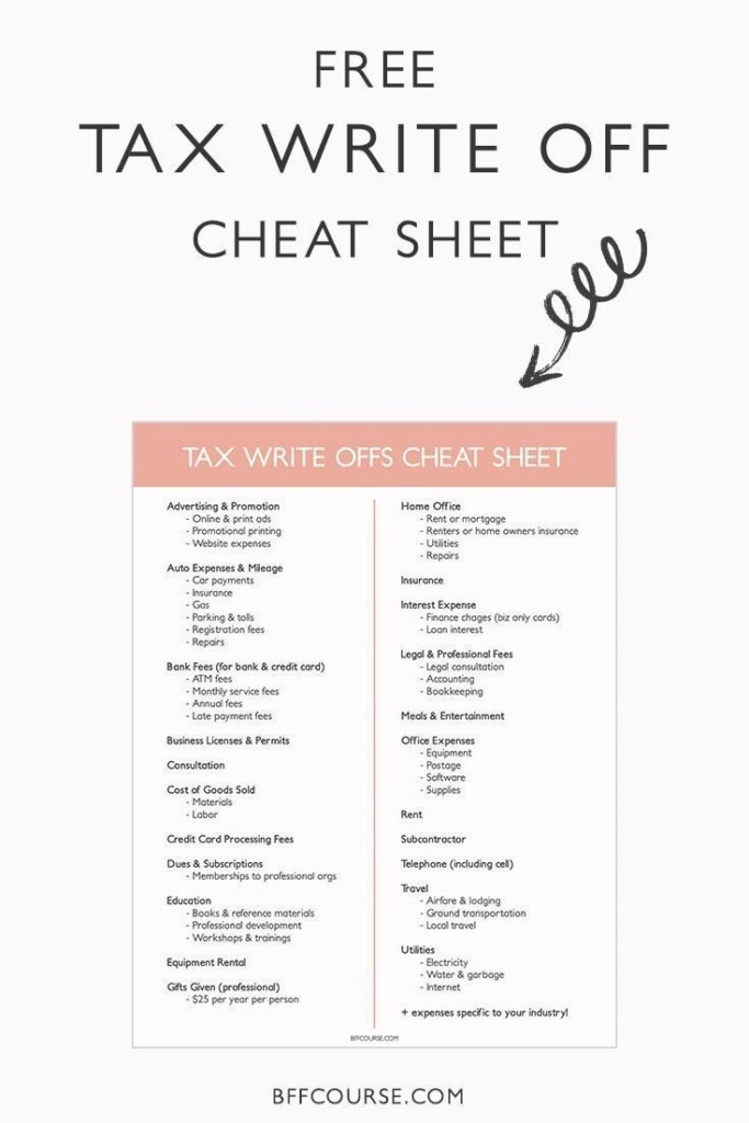 Printable Tax Deduction Cheat Sheet Printable New Year Banners
