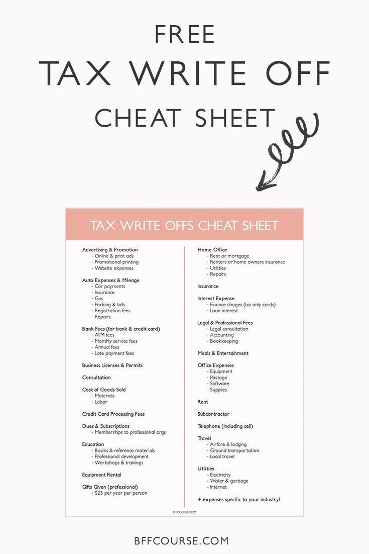 Printable Tax Deduction Cheat Sheet Printable New Year Banners