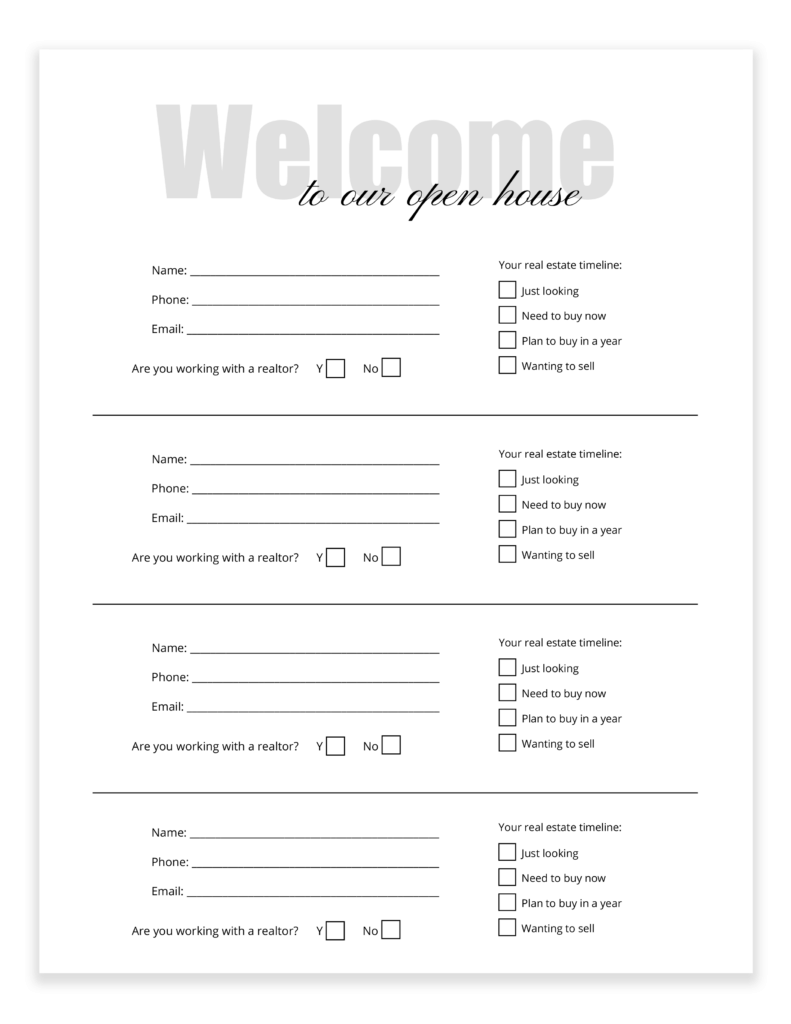 Printable Template Free Open House Sign In Sheet An O Vrogue co