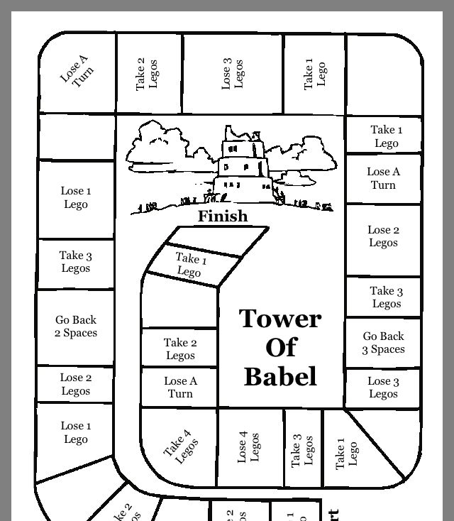Printable Tower Of Babel Activity Sheets Printable Calendars AT A GLANCE