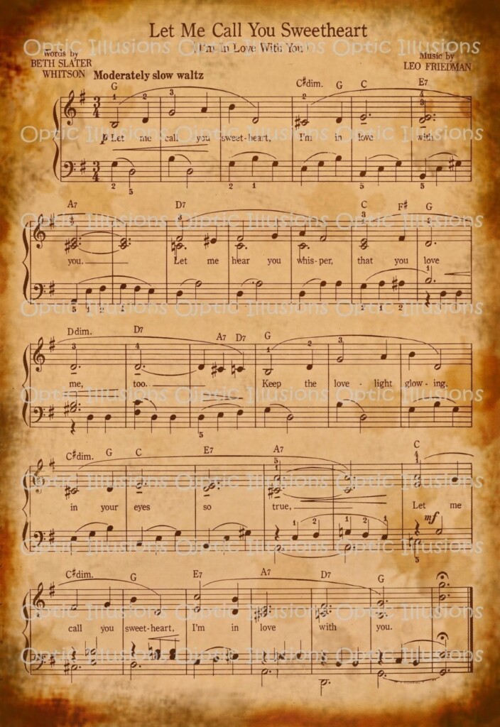 Printable Vintage Music Sheets