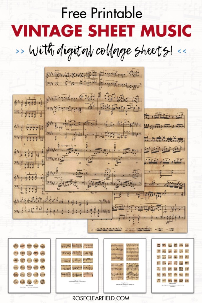 Printable Vintage Sheet Music
