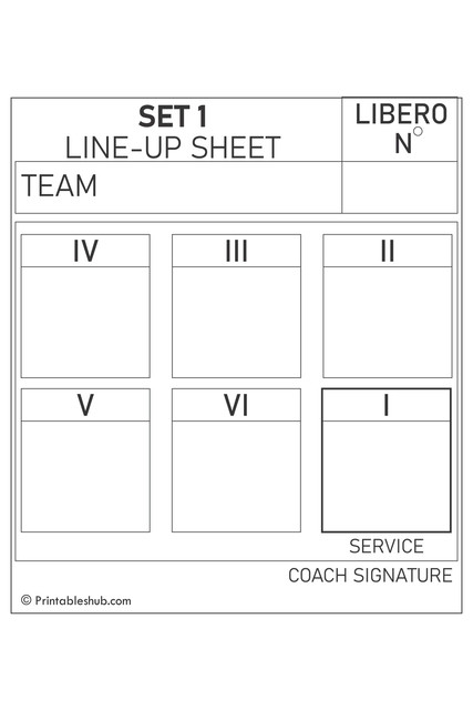 Printable Volleyball Lineup Sheets PDF Printables Hub
