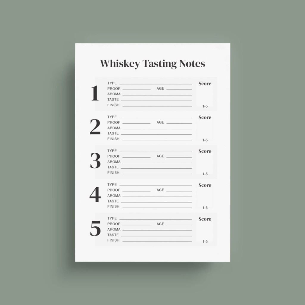 Printable Whiskey Tasting Sheet Template Printable Templates Online 
