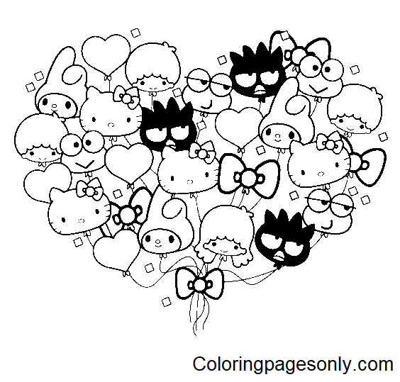 Sanrio Printable Coloring Pages Sanrio Characters Coloring Pages 