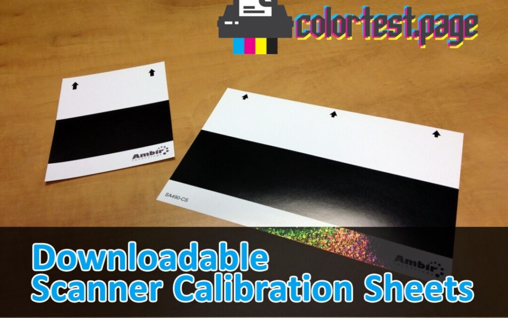 Scanner Calibration Sheet Download PDF Color Test Page