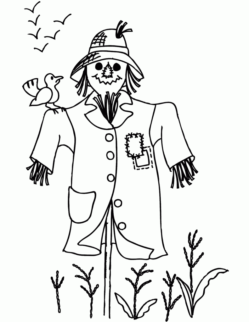 Scarecrow Color Sheet Printable Printable Word Searches