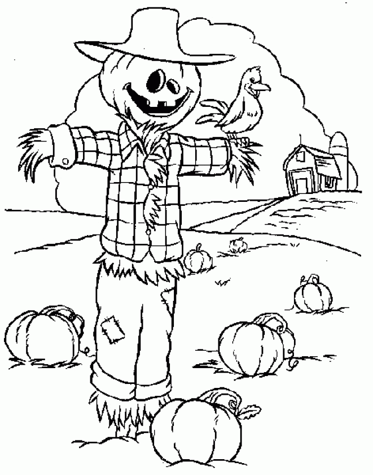 Scarecrow Color Sheet Printable Printable Word Searches