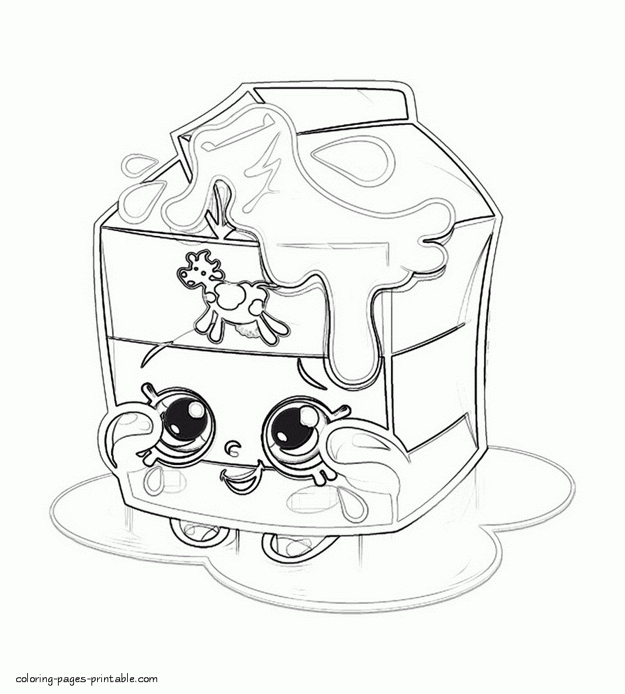 Shopkins Coloring Sheets To Print Spilt Milk COLORING PAGES 