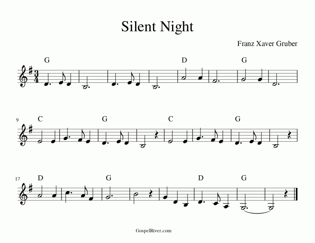 Silent Night Printable Sheet Music 3468 Hot Sex Picture