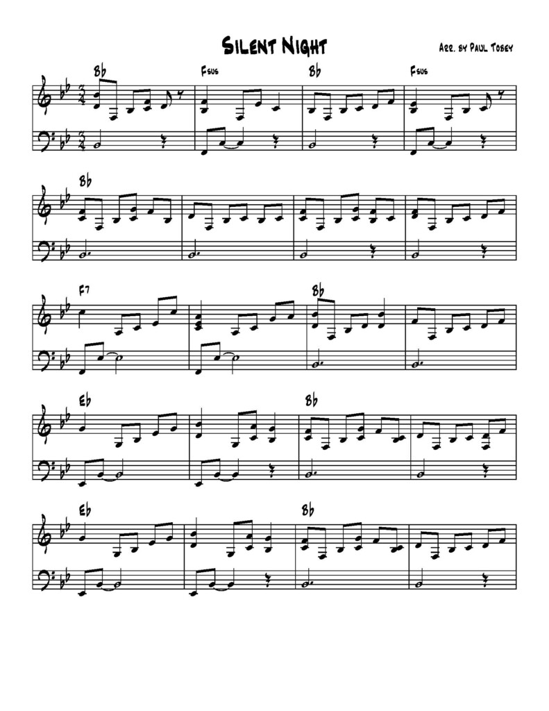 Silent Night Printable Sheet Music Printable Templates