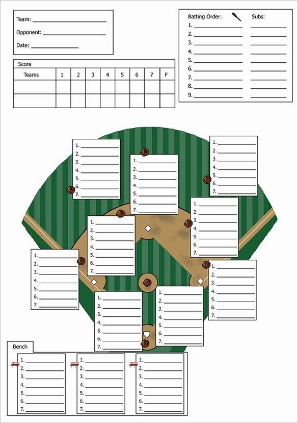 Softball Batting Lineup Sheet Printable Printable Sight Words List