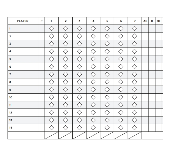 Softball Printable Score Sheets Printable Word Searches
