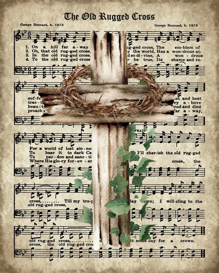 Sonday The Old Rugged Cross Antique Hymn Page Printable