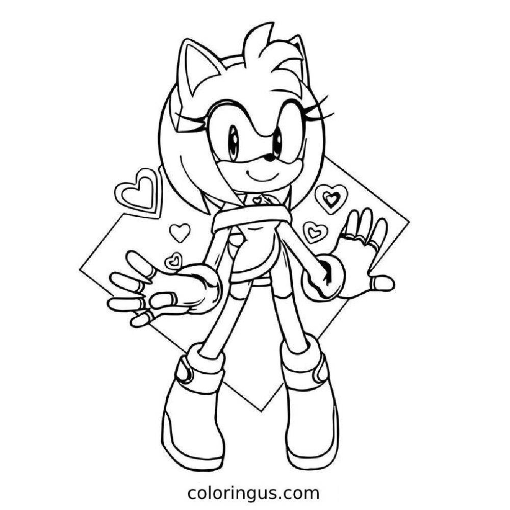 Sonic The Hedgehog Coloring Pages Free Printable PDF 