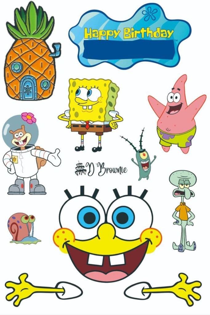 Spongebob Cake Toppers Printable Dev onallcylinders
