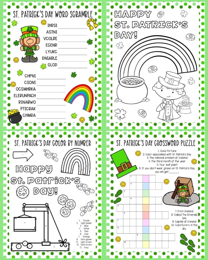 St Patrick 39 s Day Activity Sheets Crafts By Amanda Free Printables