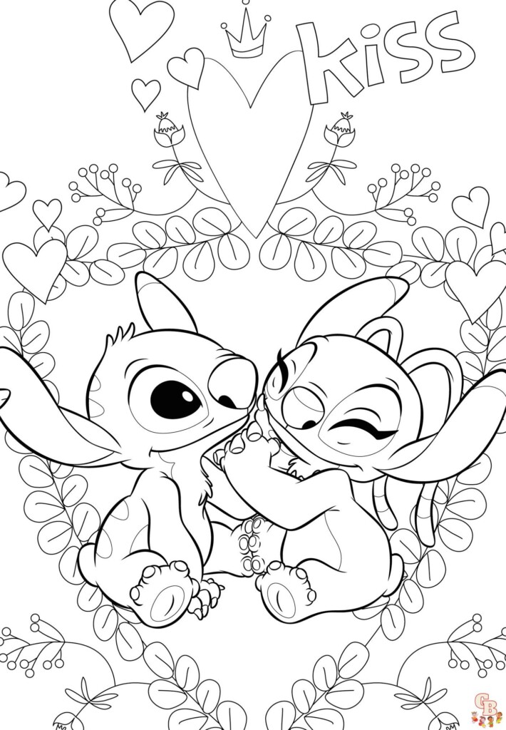 Stitch And Angel Coloring Pages FREE Printable 21 Bratz Coloring