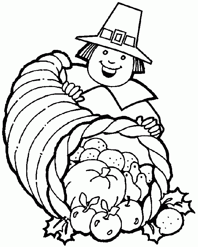 Thanksgiving Food Coloring Page
