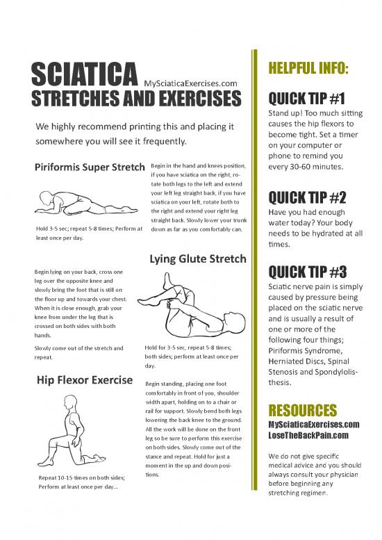 Therapeutic Exercises Pdf 86491 Sciatica Printable Pdf