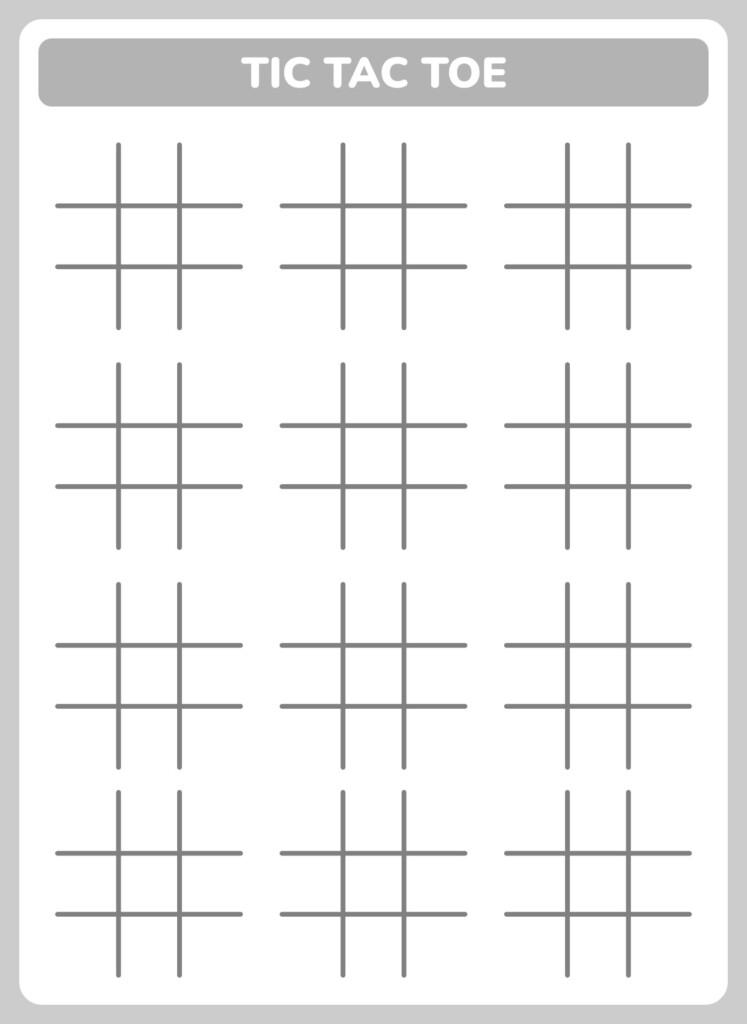 Tic Tac Toe Sheets 11 Free PDF Printables Printablee