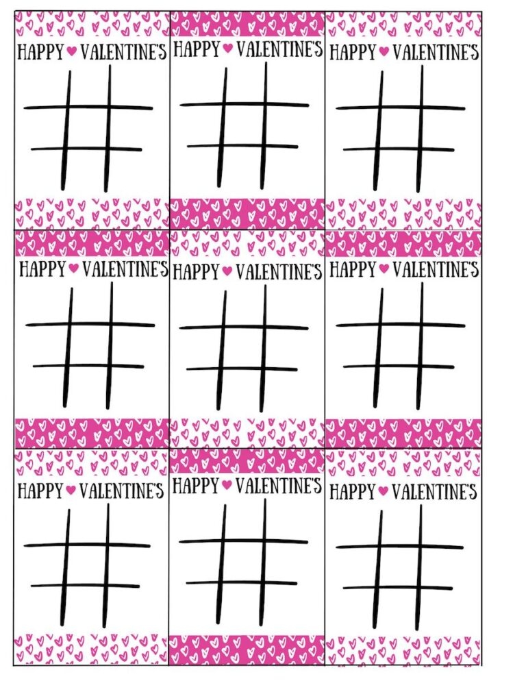 Tic Tac Toe Valentines Printable OriginalMOM