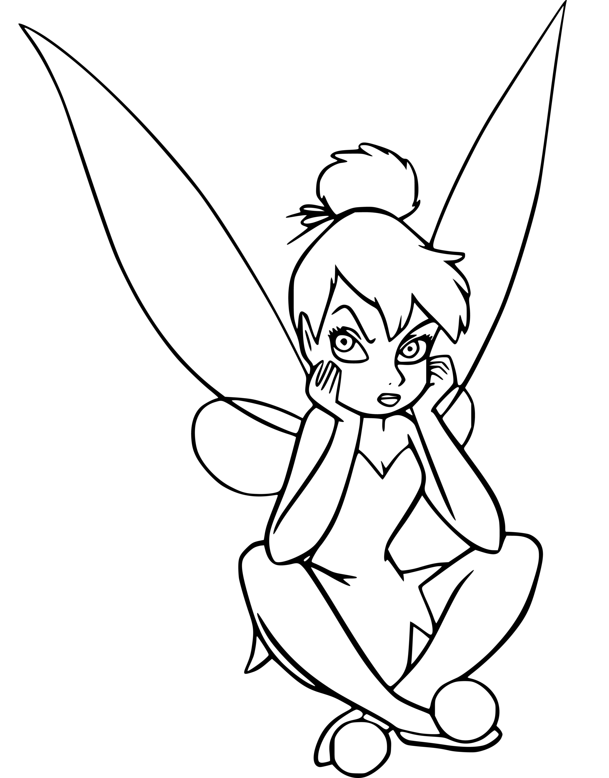 Tinker Bell Coloring Pages 6 Printable Sheets Simple To Draw Easy