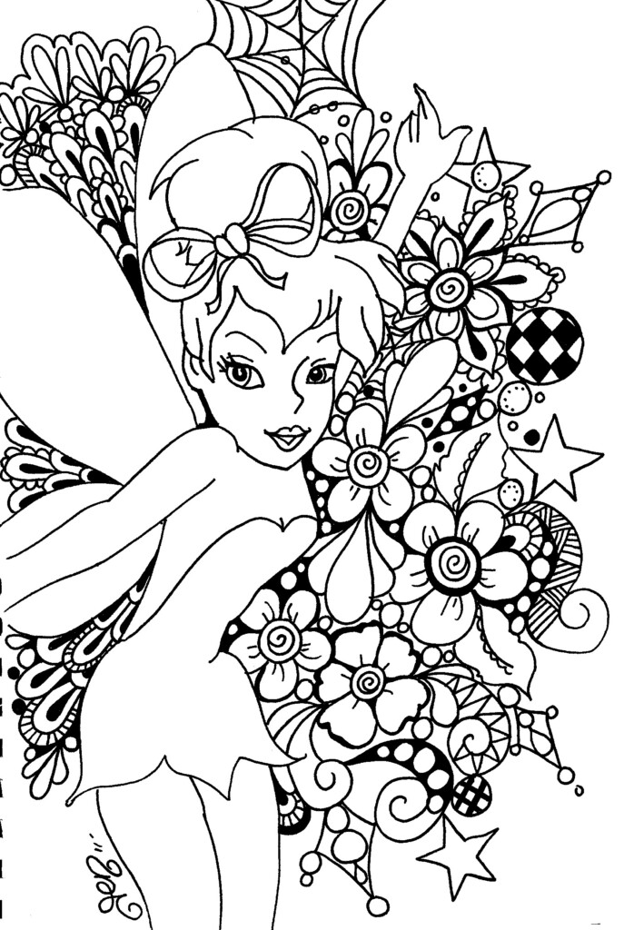 Tinkerbell Coloring Sheets Printable Printable Word Searches