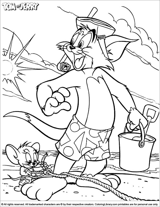 Tom And Jerry Coloring Sheet Coloring Library
