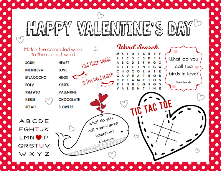 Valentine 39 s Day Activities Free Printables