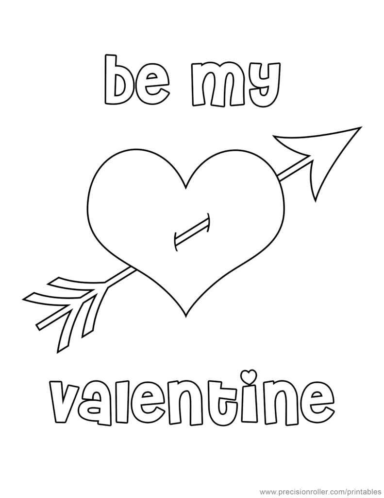 Valentine 39 s Day Heart Coloring Page Precision Printables