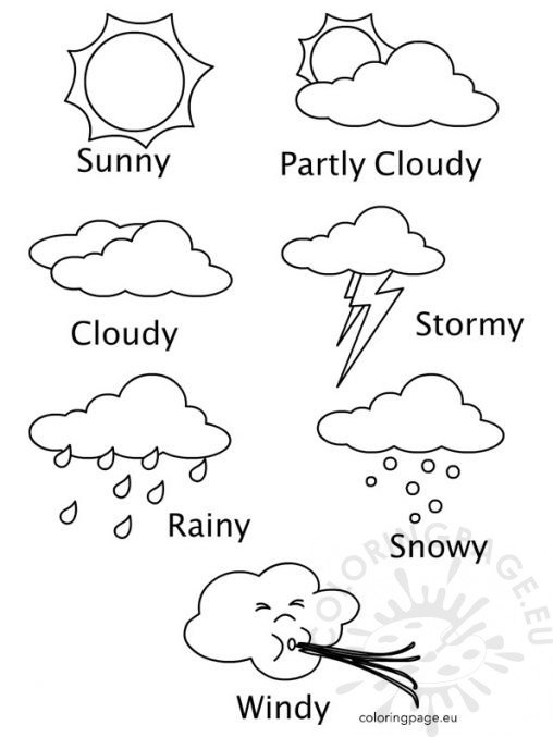 Weather Coloring Sheets Printables Coloring Page