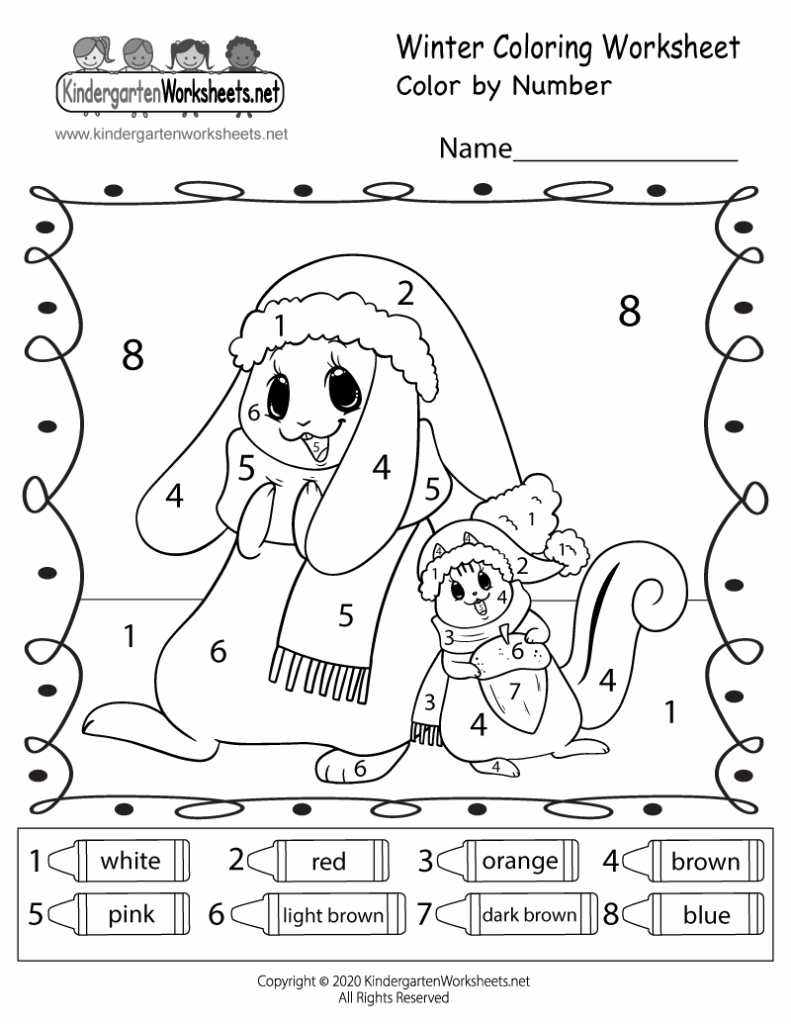 Winter Color By Number Printable Printable Word Searches