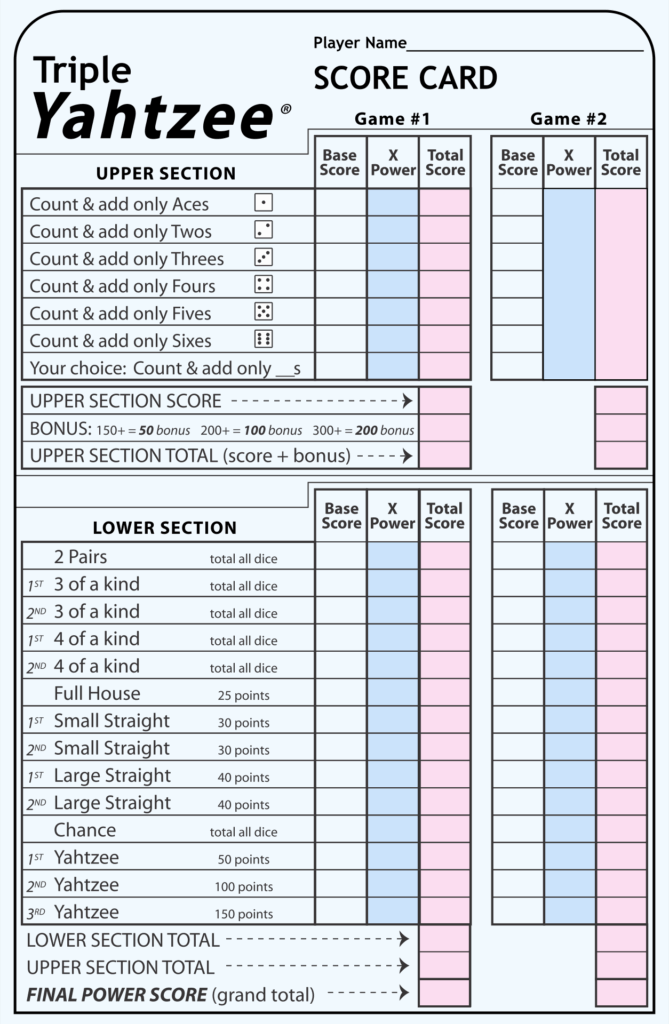 Yahtzee Score Sheets 10 Free PDF Printables Printablee