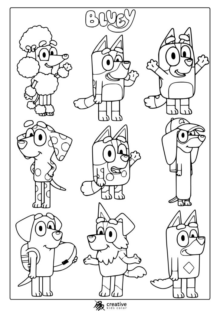 Bluey Coloring Pages 45 Free Printable PDF 