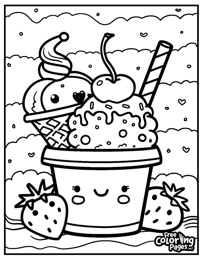Cute Food Coloring Pages Free Coloring Pages