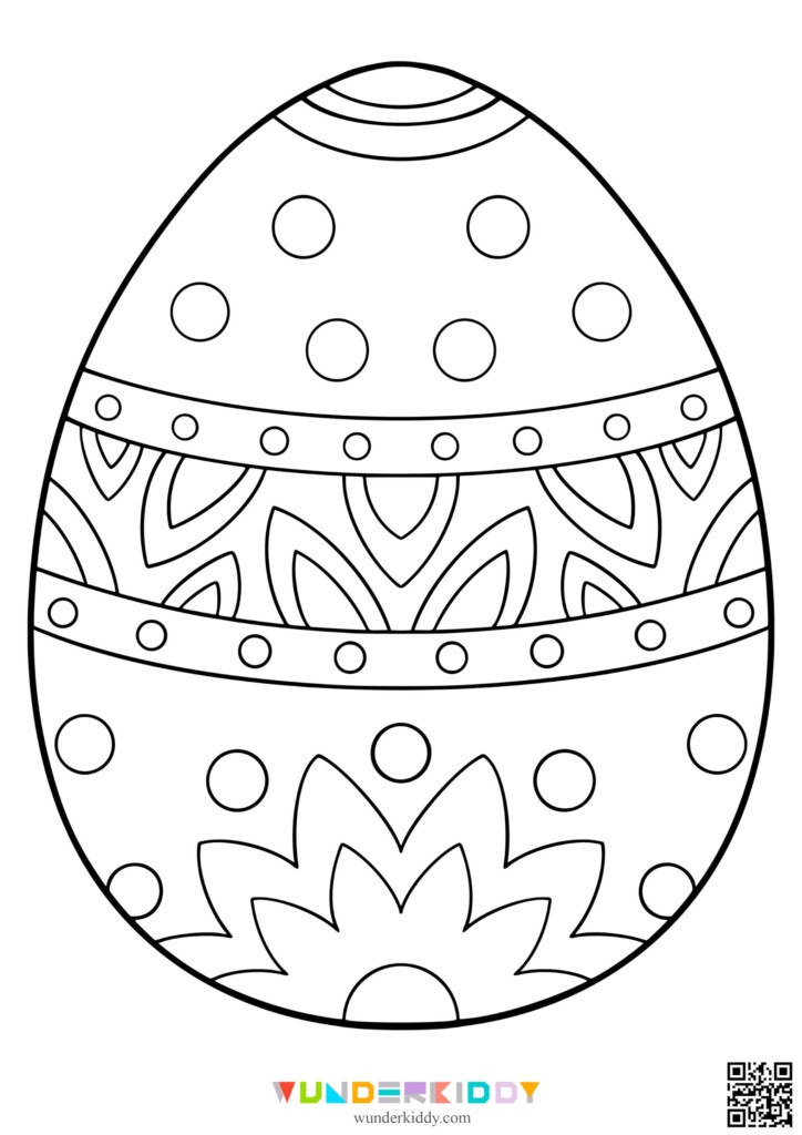 Easter Egg Coloring Pages Cut Out Sheet