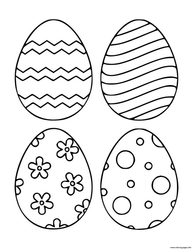 Easter Egg Patterned Coloring Page Printable Easter Egg Patterned Coloring Page Printable