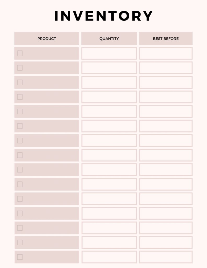 Printable Inventory Management Form Inventory Sheet Inventory List Product Inventory Tracker Template Small Business Organizer Etsy