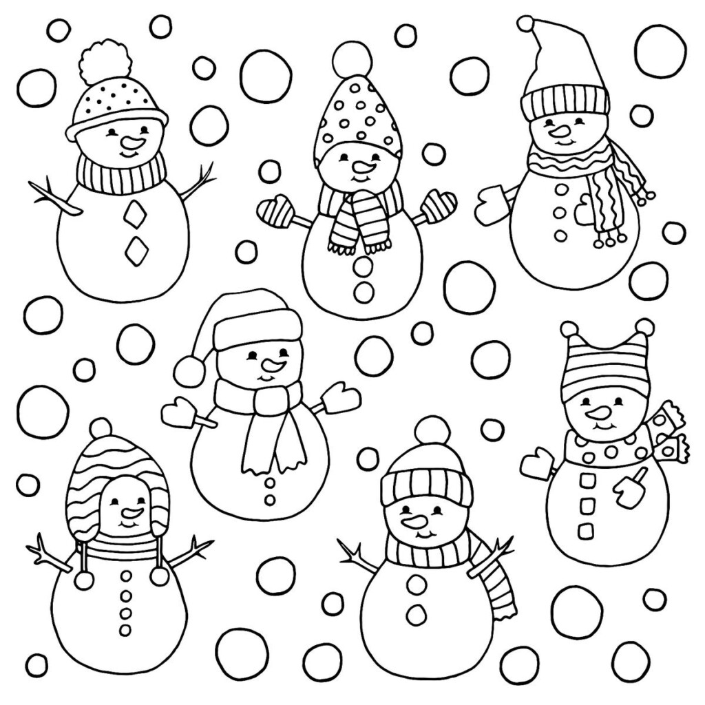 Snowman Coloring Pages Fun Printable Coloring Pages Of Snowmen For Kids Printables 30Seconds Mom