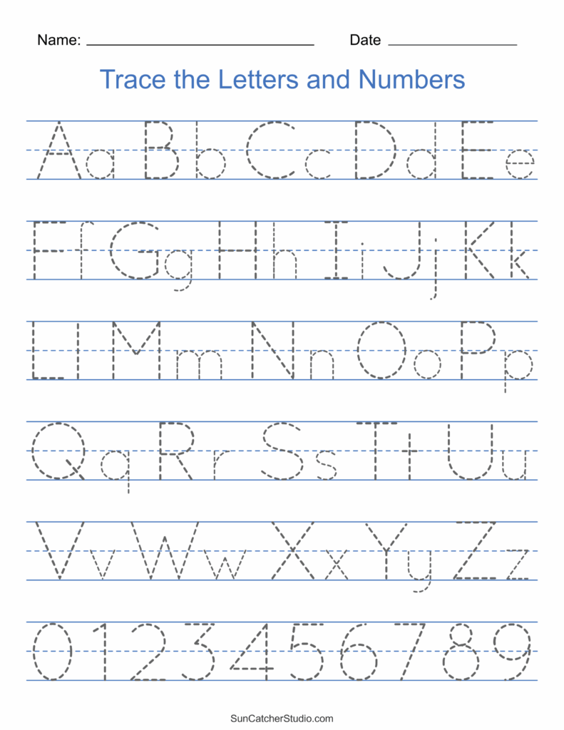 Tracing Alphabet Letters Printable Handwriting Worksheets DIY Worksheets Library